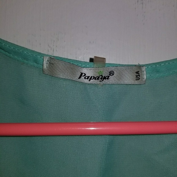 Striped loose top, sheer back - Picture 2 of 2